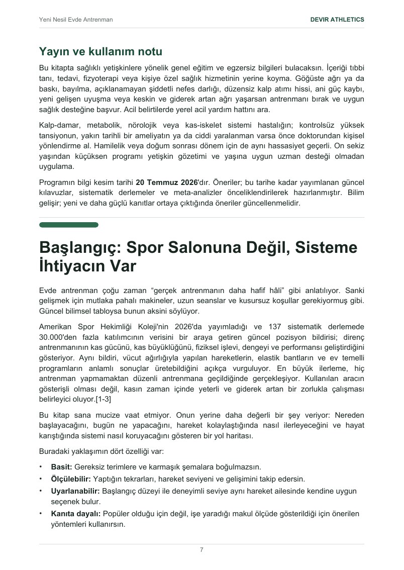 Yeni Nesil Evde Antrenman sayfa 9